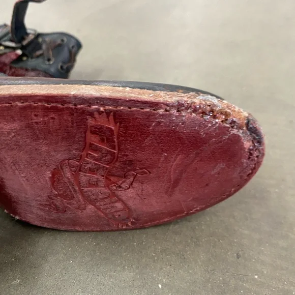 Freebird Women's Black and Brown Flats with Red Accents - Picture 6 of 8